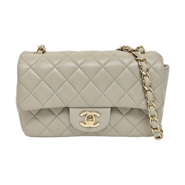 CLASSIC FLAP Mini Quilted Lambskin Gray