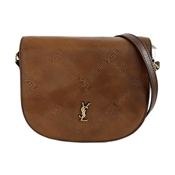Calfskin Shoulder Bag Brown