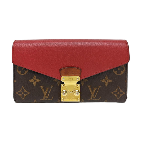 PALLAS Monogram Calfskin Red Wallet