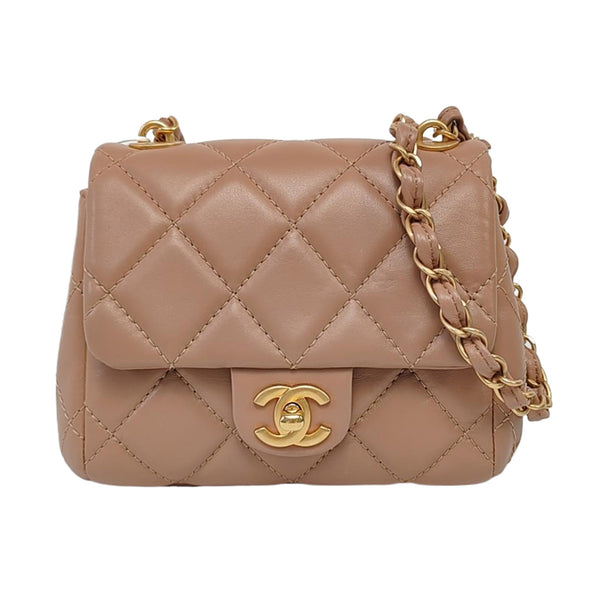 Quilted Lambskin Beige