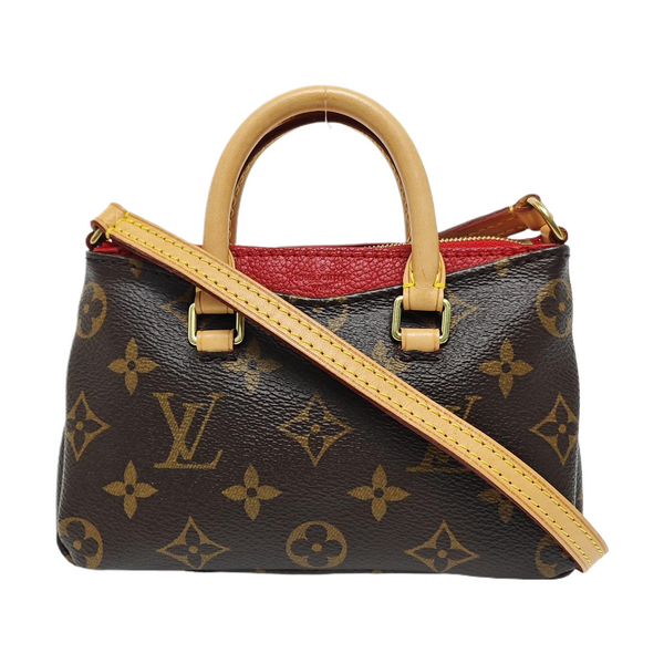 PALLAS Nano Monogram Coated Canvas Brown