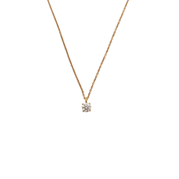 Tiffany Solitaire 18k Rose Gold Necklace