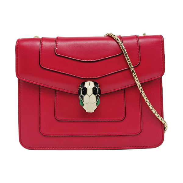 SERPENTI FOREVER Small Calfskin Red