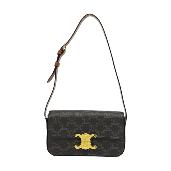 TRIOMPHE Small Coated Canvas Brown