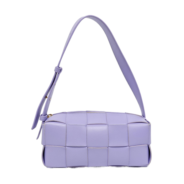 Authenticated pre-owned Intrecciato Small Lambskin Purple - Top Handle Bag at Looply