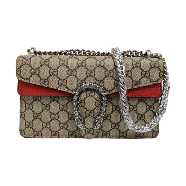 Lona Revestida con Monograma Dionysus Pequeño Beige