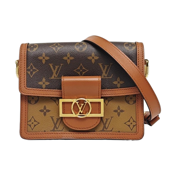 DAUPHINE Mini Monogram Coated Canvas Brown