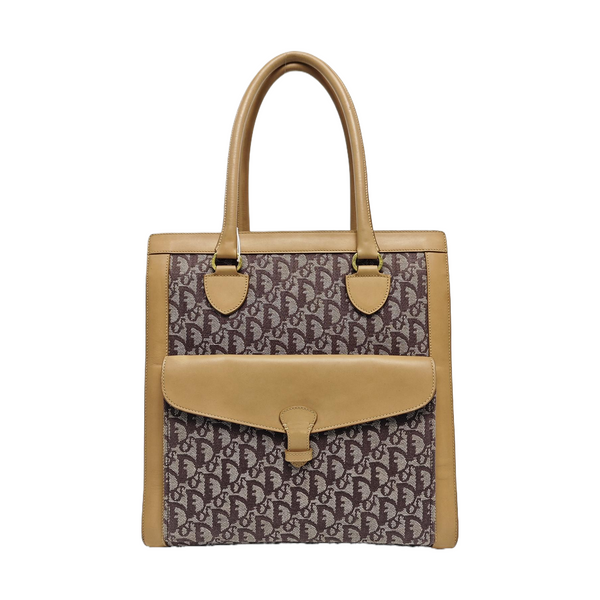 Oblique Canvas Tote Bag Multicolor
