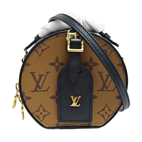 BOITE CHAPEAU Mini Monogram Coated Canvas Brown