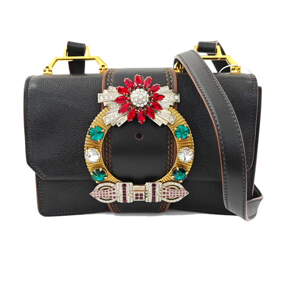 Miu Lady Calfskin Black