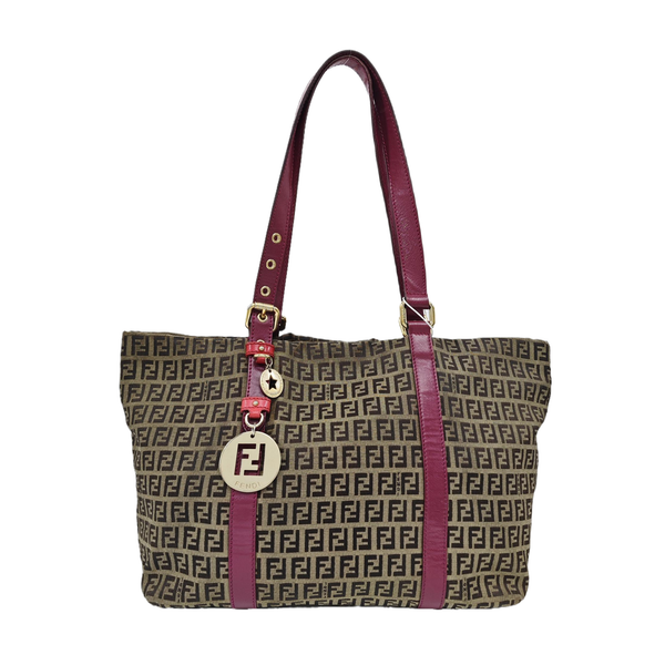 Monogram Canvas Tote Bag Brown