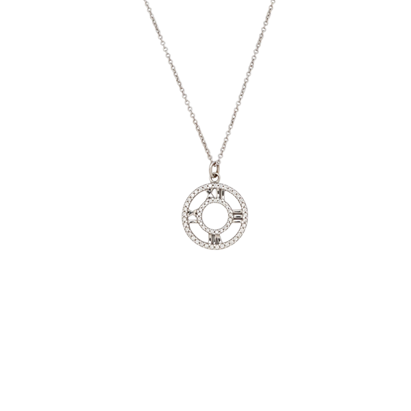 Atlas 18k White Gold Silver Necklace