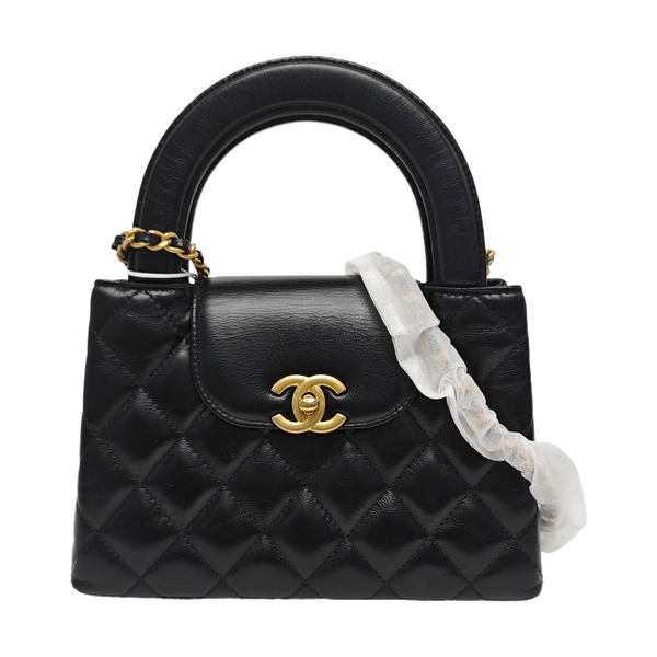 KELLY Mini Quilted Calfskin Black