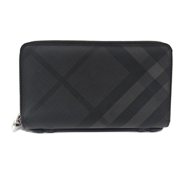 Coated Canvas Clutch Black