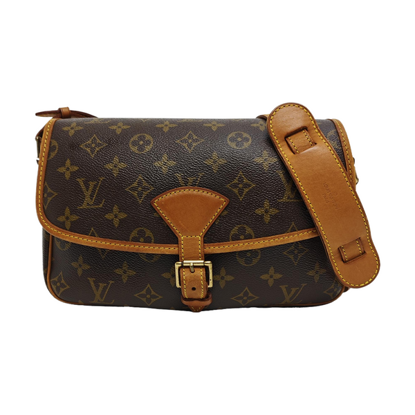SOLOGNE PM Monogram Coated Canvas Brown
