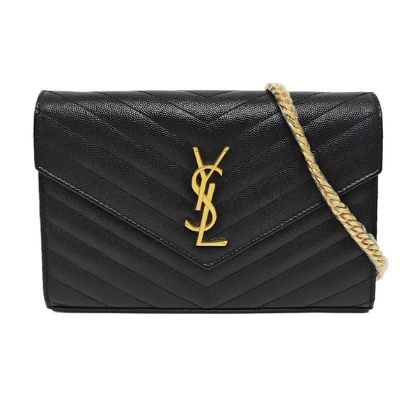 MONOGRAM Medium Chevron Calfskin Black