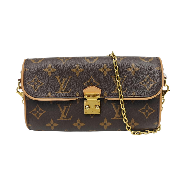 Pochette Camille Monogram Coated Canvas Brown