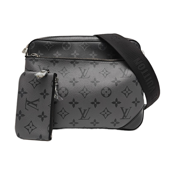TRIO Monogram Coated Canvas Gray