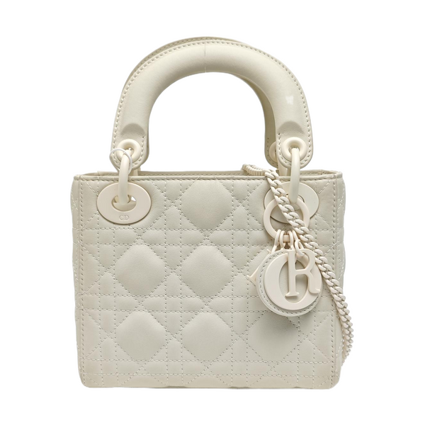 Lady Dior Mini Cannage Lambskin White