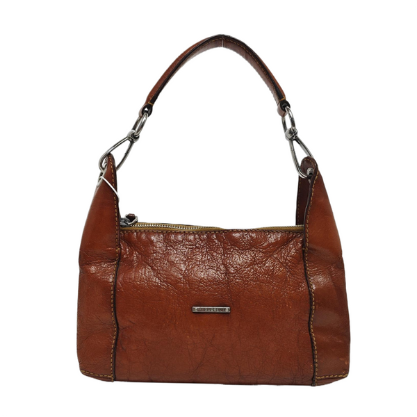 Calfskin Top Handle Bag Brown