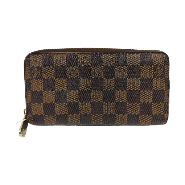 ZIPPY Damier Ebene Coated Canvas Brown Wallet