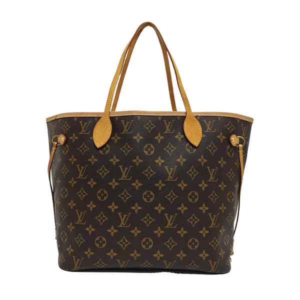Authenticated pre-owned NEVERFULL MM Monogram Coated Canvas Brown - Tote Bag at Looply