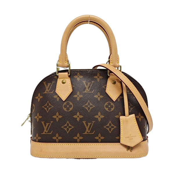 ALMA BB Monogram Coated Canvas Brown