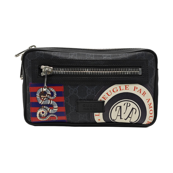 Courrier Monogram Coated Canvas Black