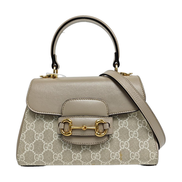 Horsebit 1955 Monogram Coated Canvas Beige