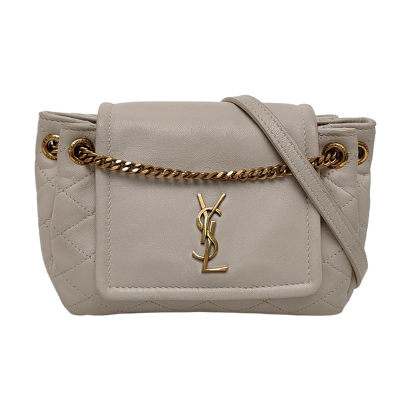 NOLITA Mini Quilted Lambskin White