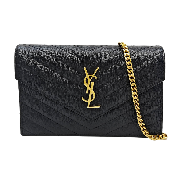 MONOGRAM WOC Chevron Calfskin Black