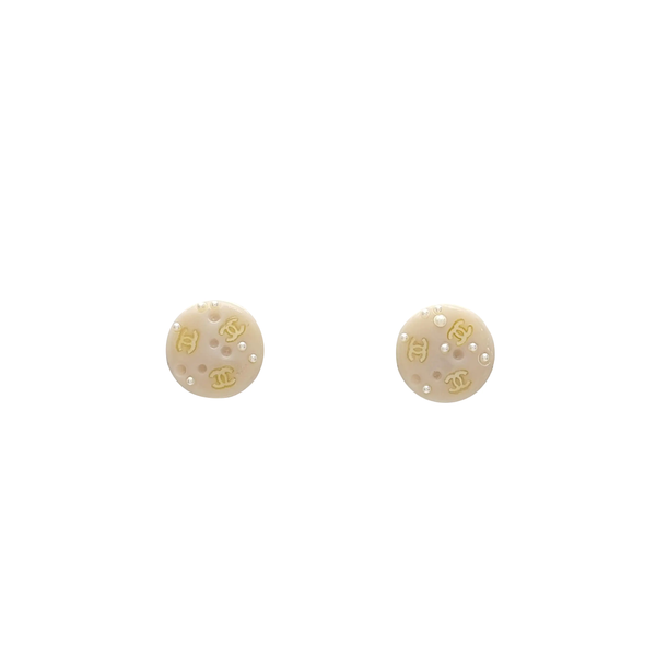 Metal White Clip On Earrings