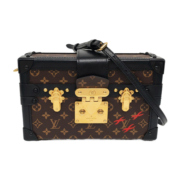 PETITE MALLE Monogram Coated Canvas Brown