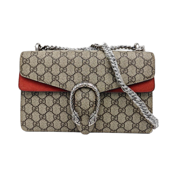 Dionysus Small Monogram Coated Canvas Black