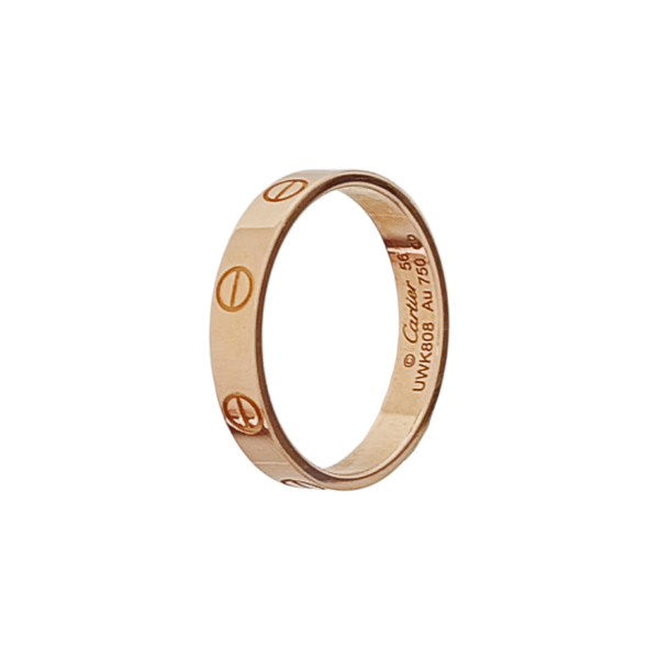 LOVE 18k Rose Gold Ring EU 56