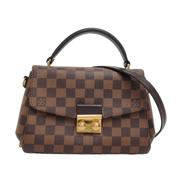 CROISETTE Damier Ebene Coated Canvas Brown