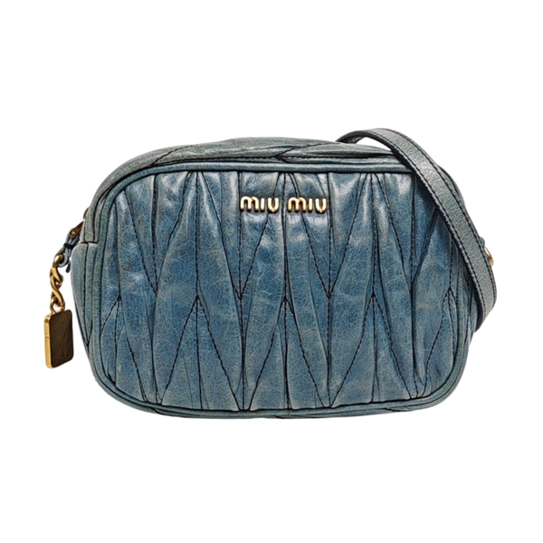 Calfskin Shoulder Bag Blue