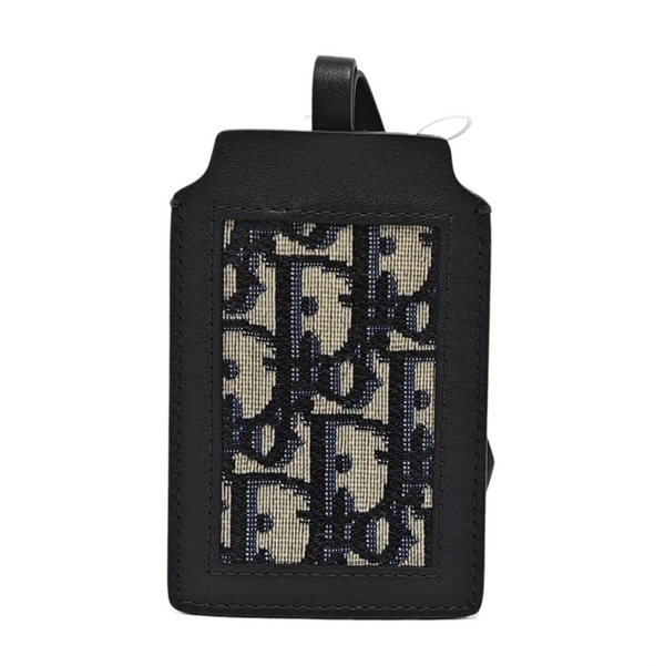 Oblique Canvas Card Holder Black
