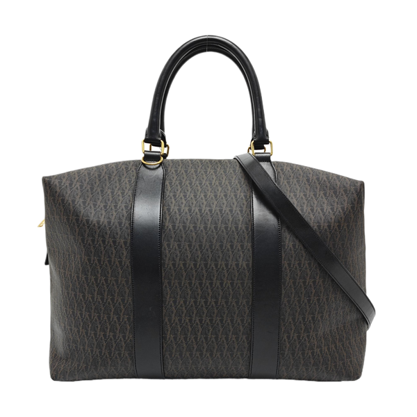 Coated Canvas Shoulder Bag Black
