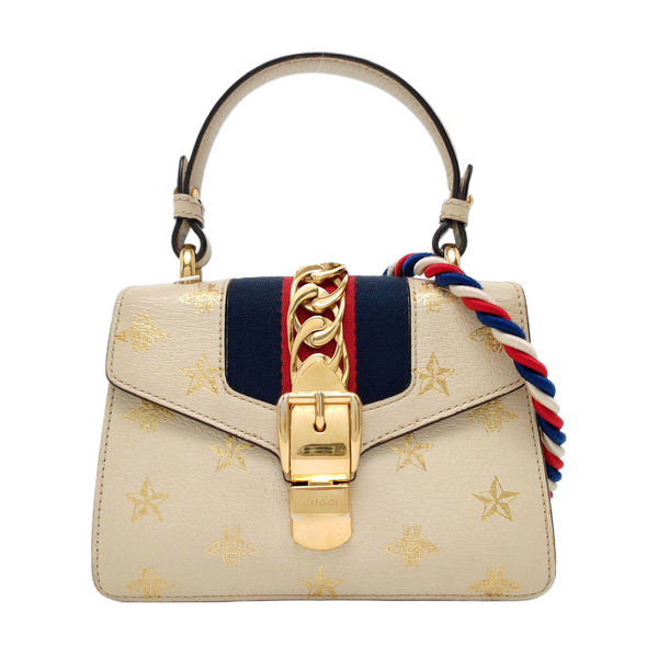 Authenticated pre-owned Sylvie Mini Calfskin White - Shoulder Bag at Looply