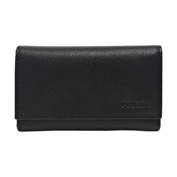 Saffiano Calfskin Key Pouch Black