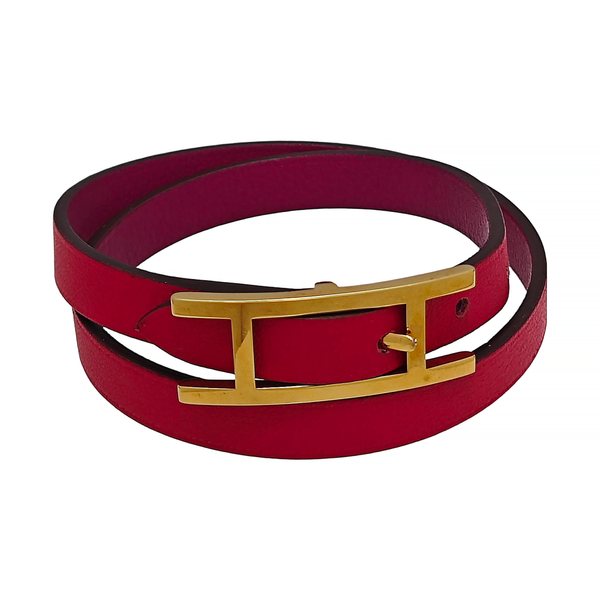 Behapi Leather Red Bracelet
