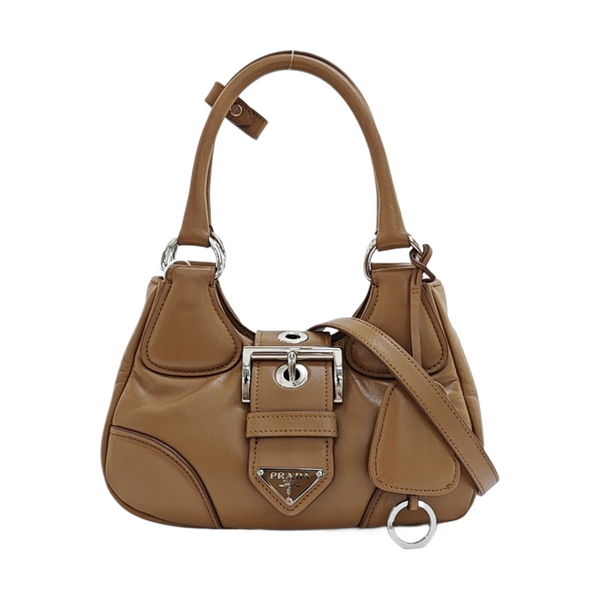 Lambskin Shoulder Bag Brown