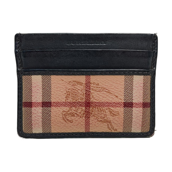 Coated Canvas Card Holder Beige