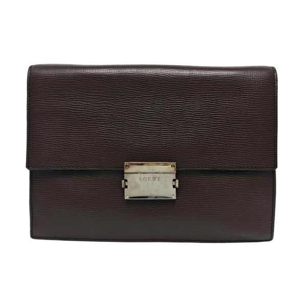Calfskin Clutch Brown