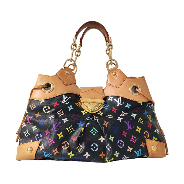 URSULA Monogram Coated Canvas Black
