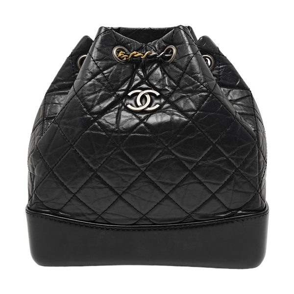 GABRIELLE Small Quilted Calfskin Black