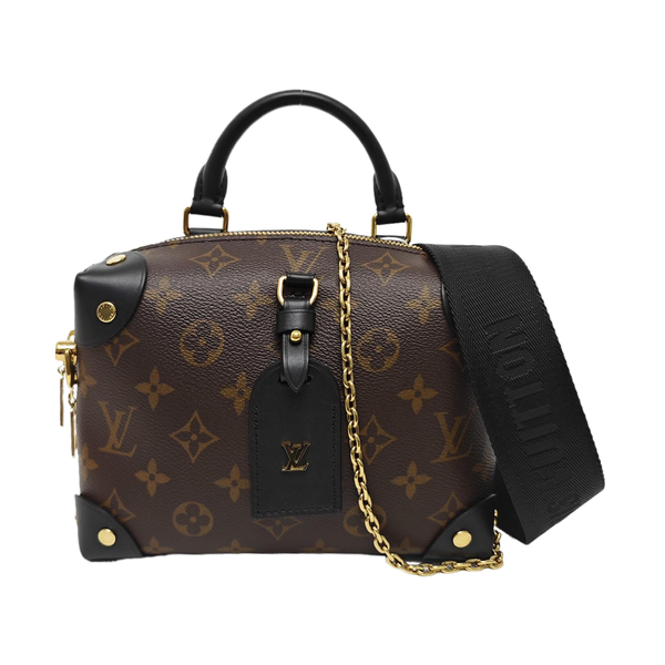 PETITE MALLE Monogram Coated Canvas Brown
