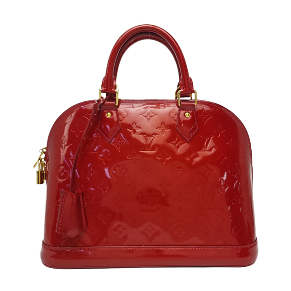 ALMA PM Monogram Patent Leather Red