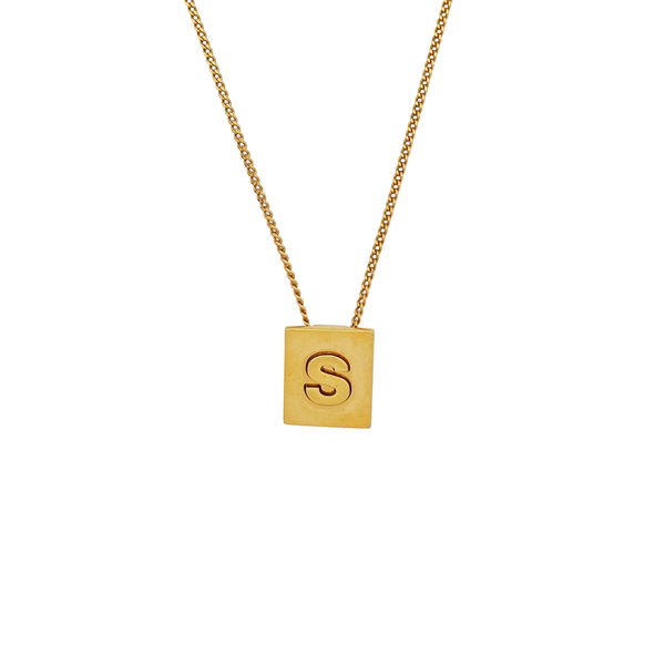 ALPHABET Brass Gold Necklace